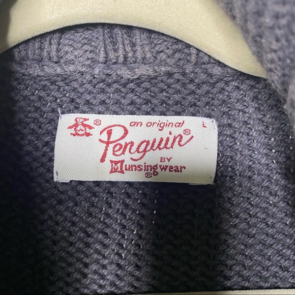Penguin Full Zip Cardigan Sweater L - Picture 7 of 7